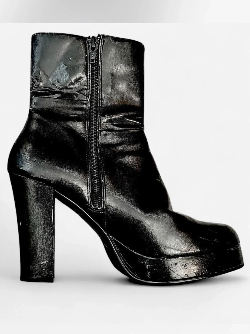 Y2K Bongo Platform Black High-Heel Boots